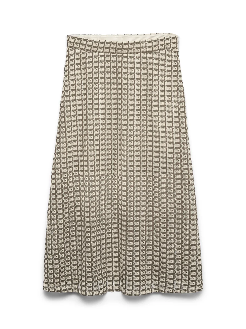 VMROSALIA HW 7/8 A-LINE SKIRT JRS G, Birch/Silver mink