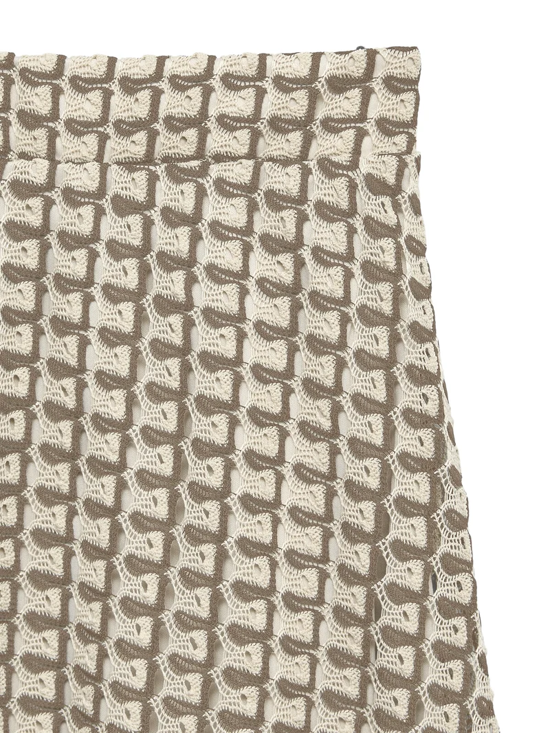 VMROSALIA HW 7/8 A-LINE SKIRT JRS G, Birch/Silver mink