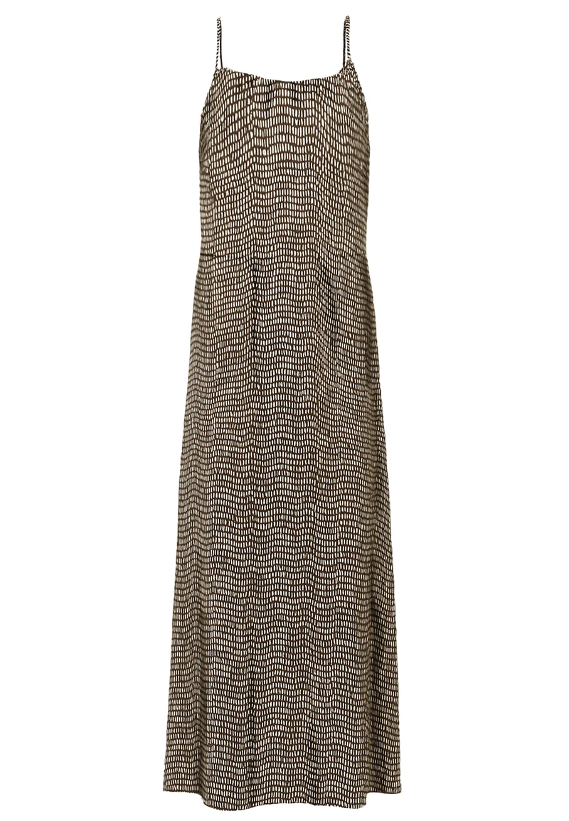 DRESS, DARK CHOCOLATE DOT