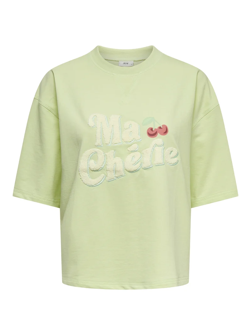 JDYKAJA SS LOOSE O NECK SWEAT JRS D, Seafoam Green/MA CHERIE TOWEL
