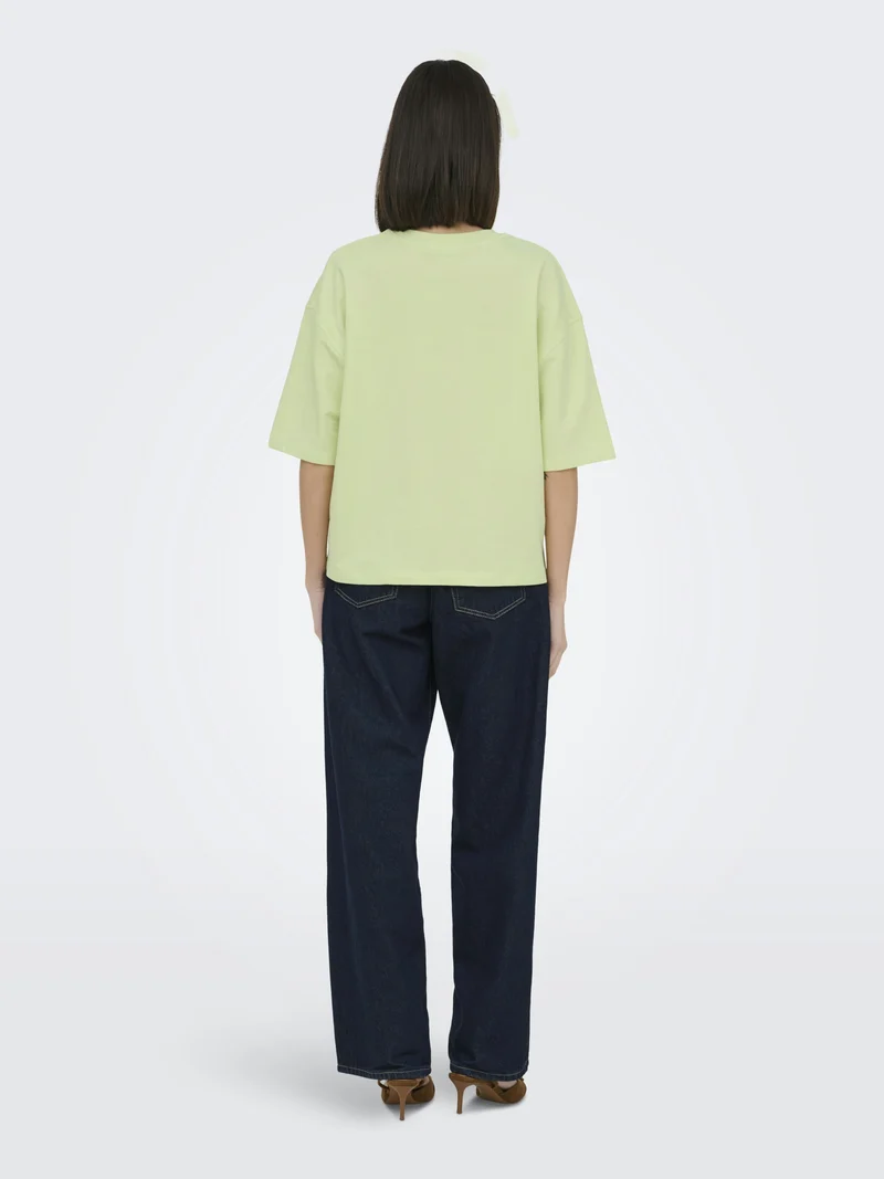 JDYKAJA SS LOOSE O NECK SWEAT JRS D, Seafoam Green/MA CHERIE TOWEL