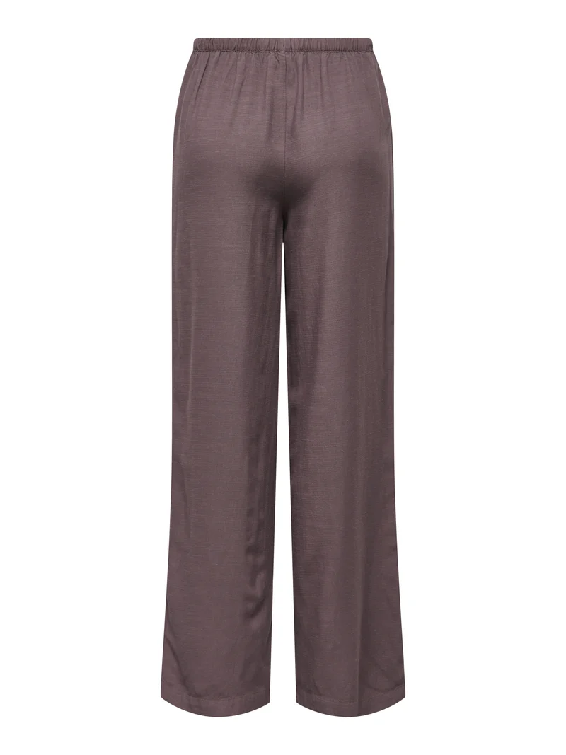 JDYCAYA LINEN MW PANT WVN NOOS, Huckleberry