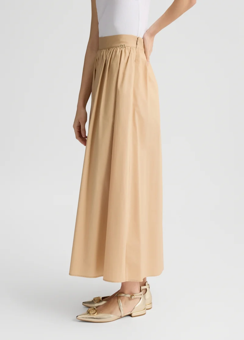 Poplin Midi Skirt