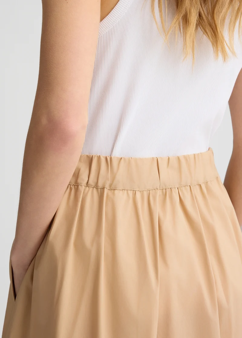 Poplin Midi Skirt