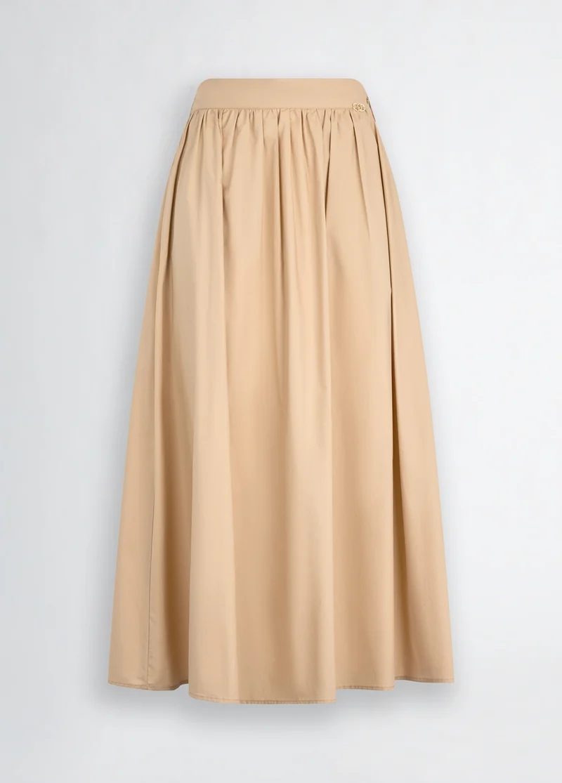 Poplin Midi Skirt