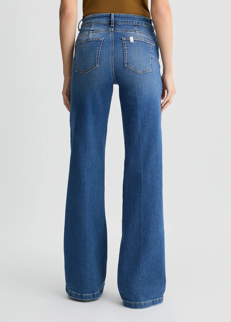 Flared Jeans with Belt