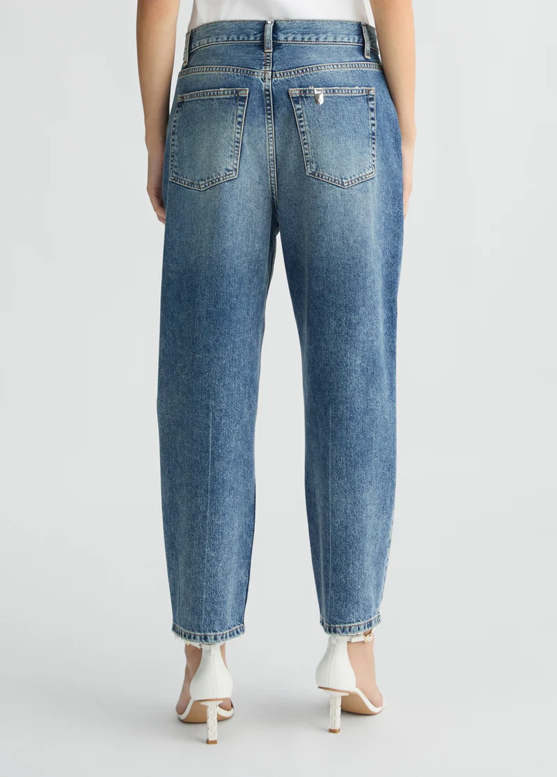 Straight-Leg Jeans with Rhinestones