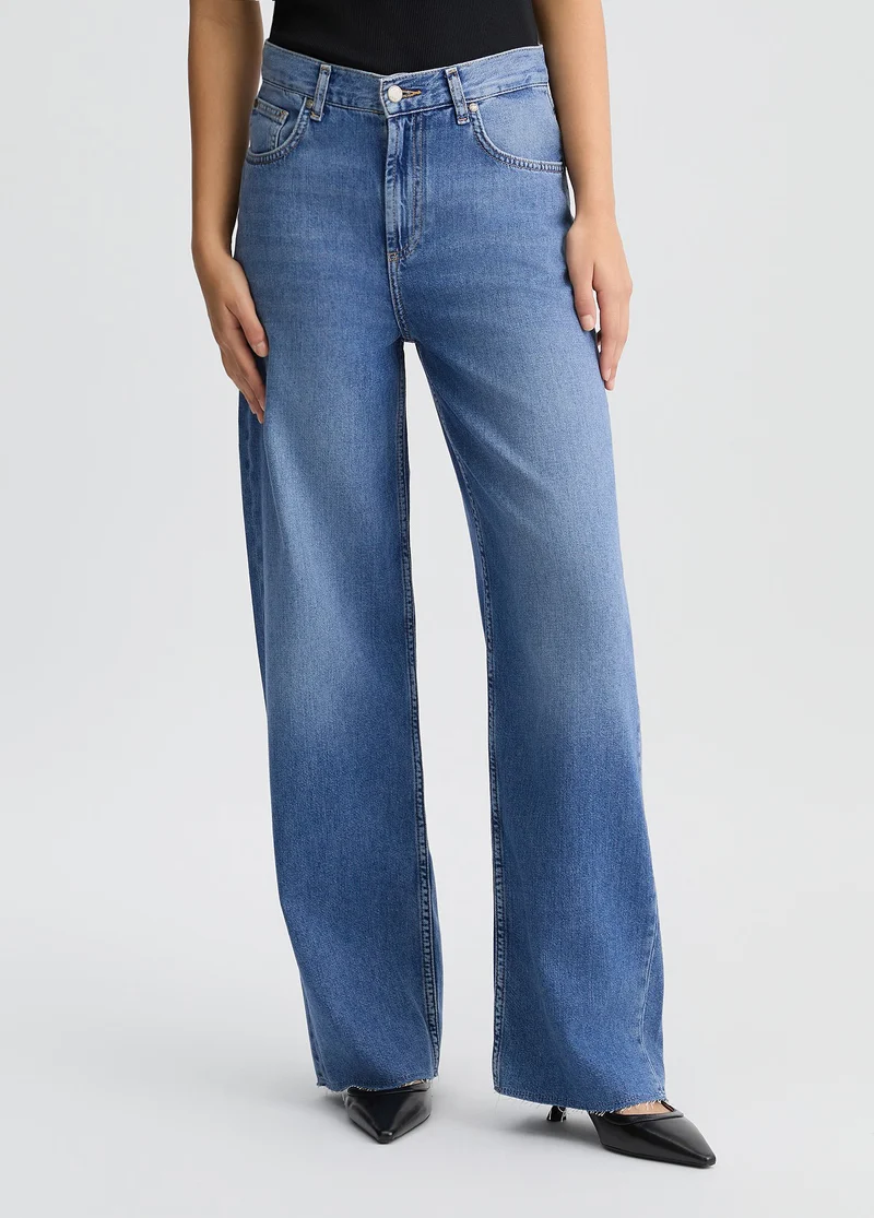 Wide-Leg Cotton Jeans