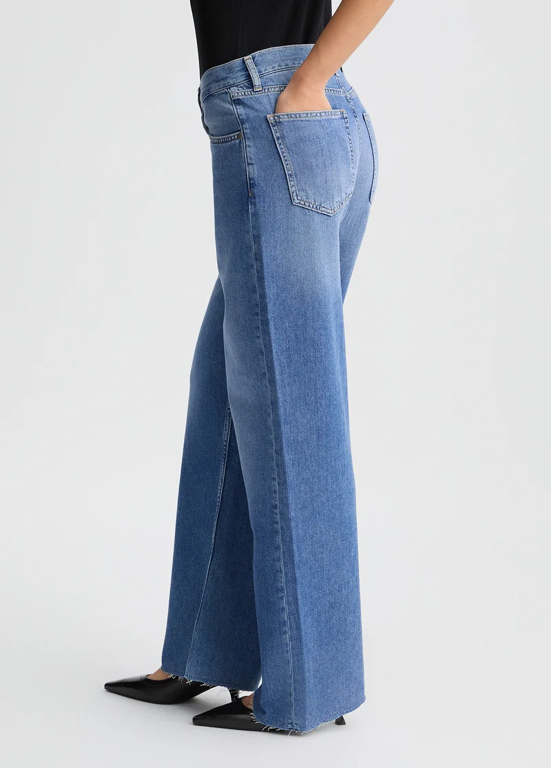 Wide-Leg Cotton Jeans