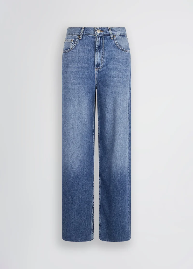 Wide-Leg Cotton Jeans