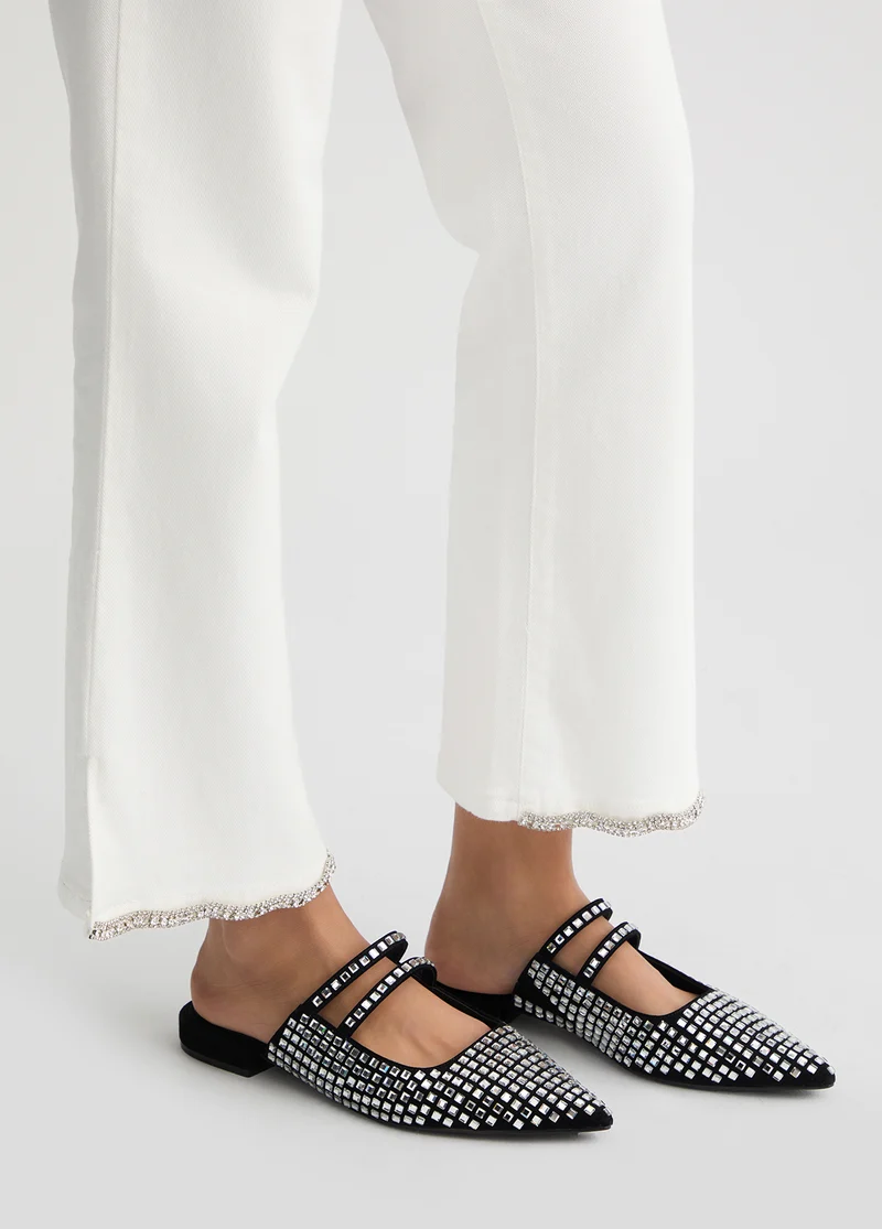 Bottom Up Bootcut Jeans with Rhinestones