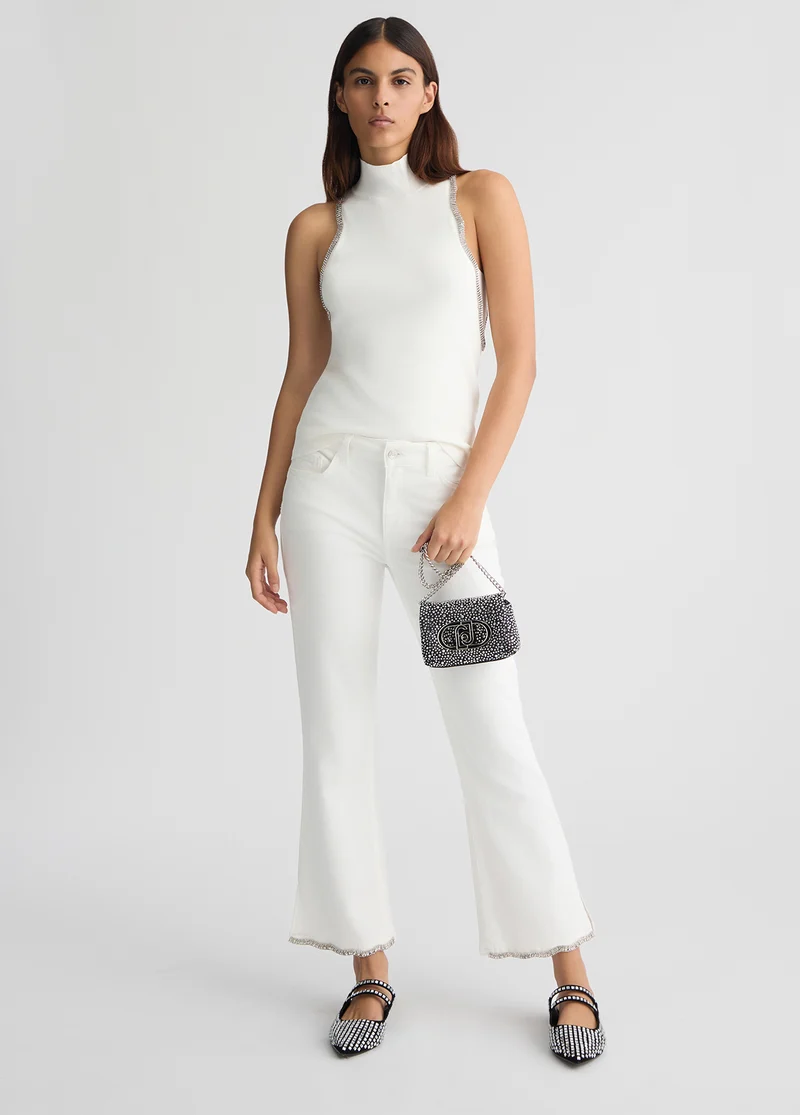 Bottom Up Bootcut Jeans with Rhinestones