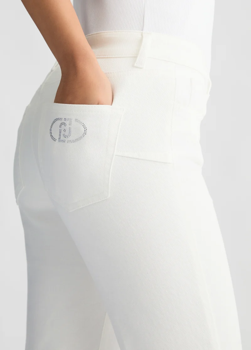 White Bootcut Jeans