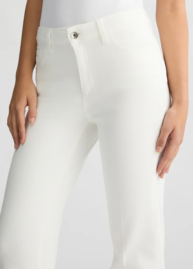 White Bootcut Jeans
