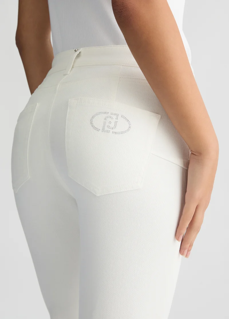 White Bootcut Jeans