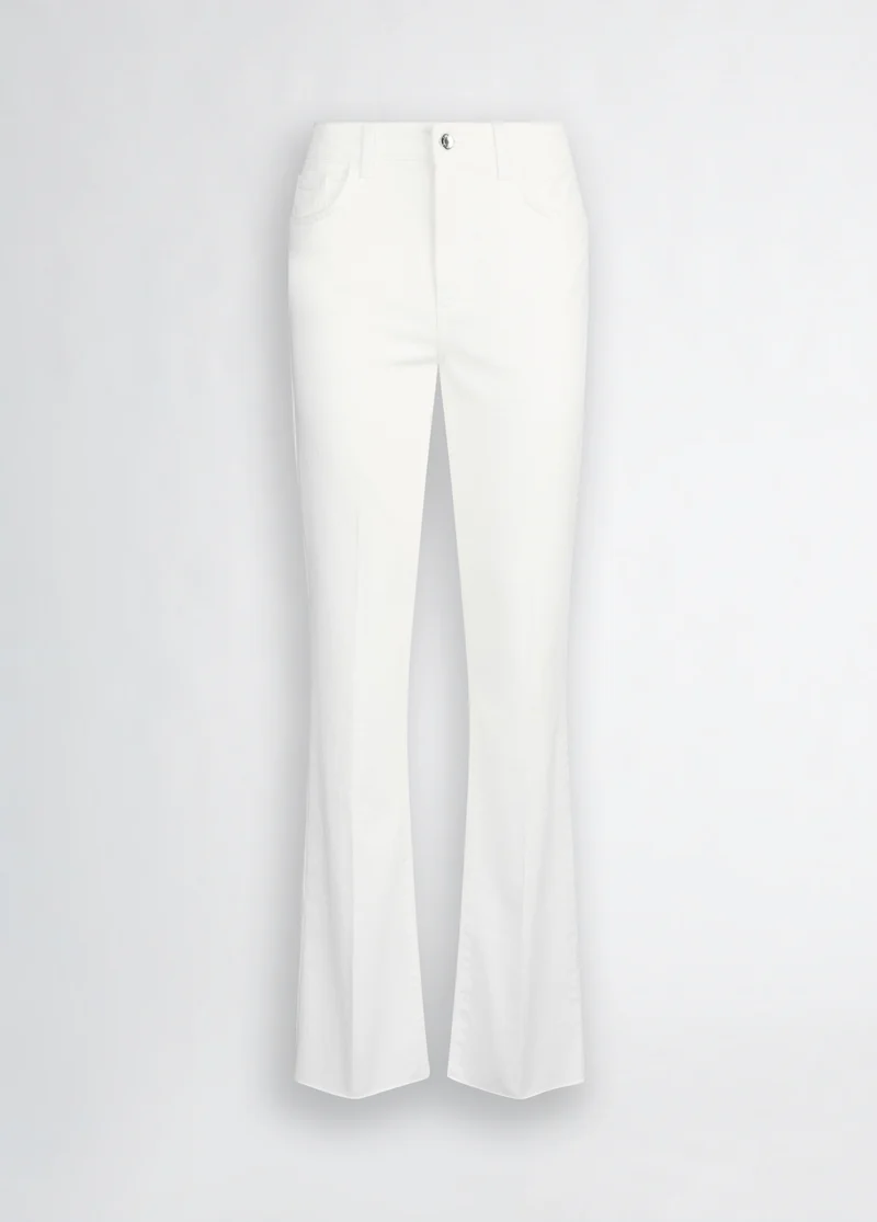 White Bootcut Jeans