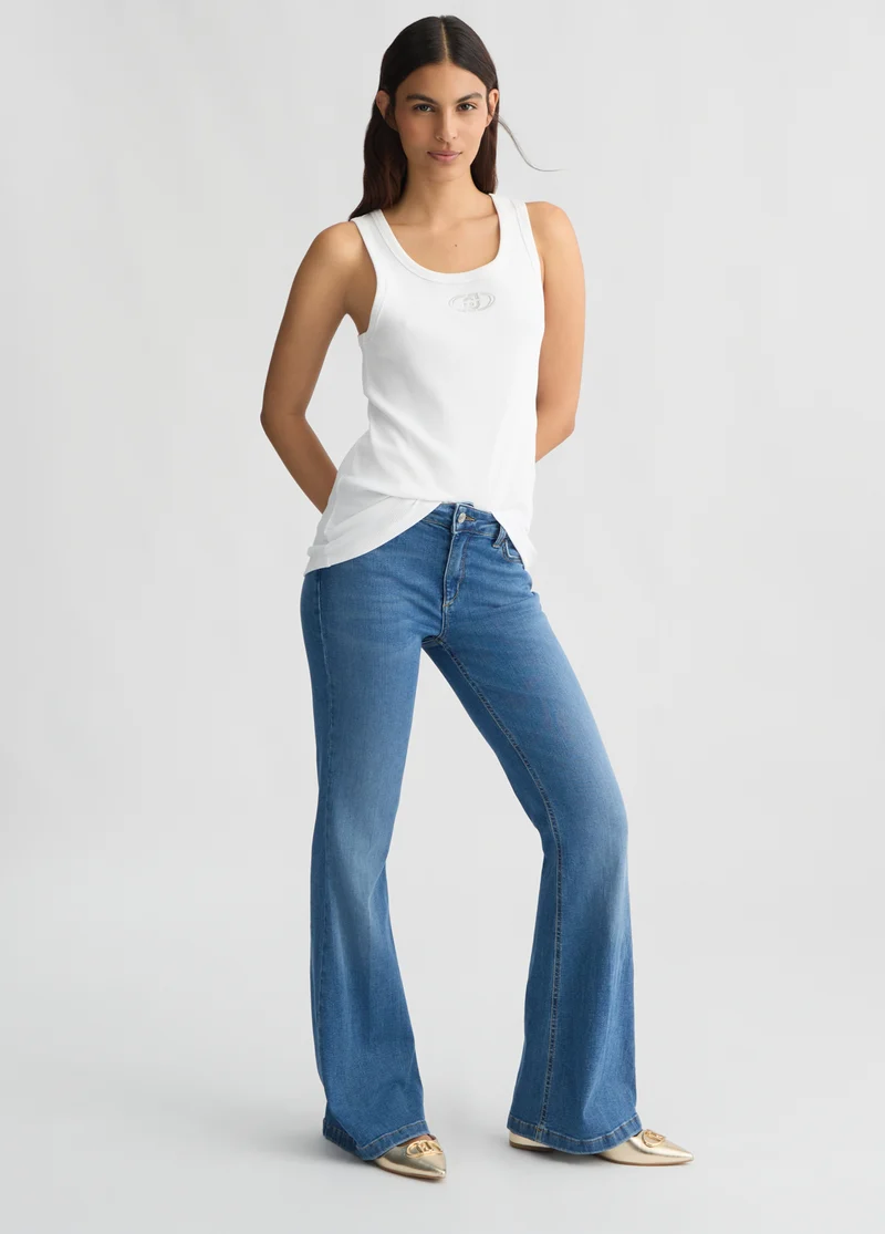 Blue Bell-Bottom Jeans