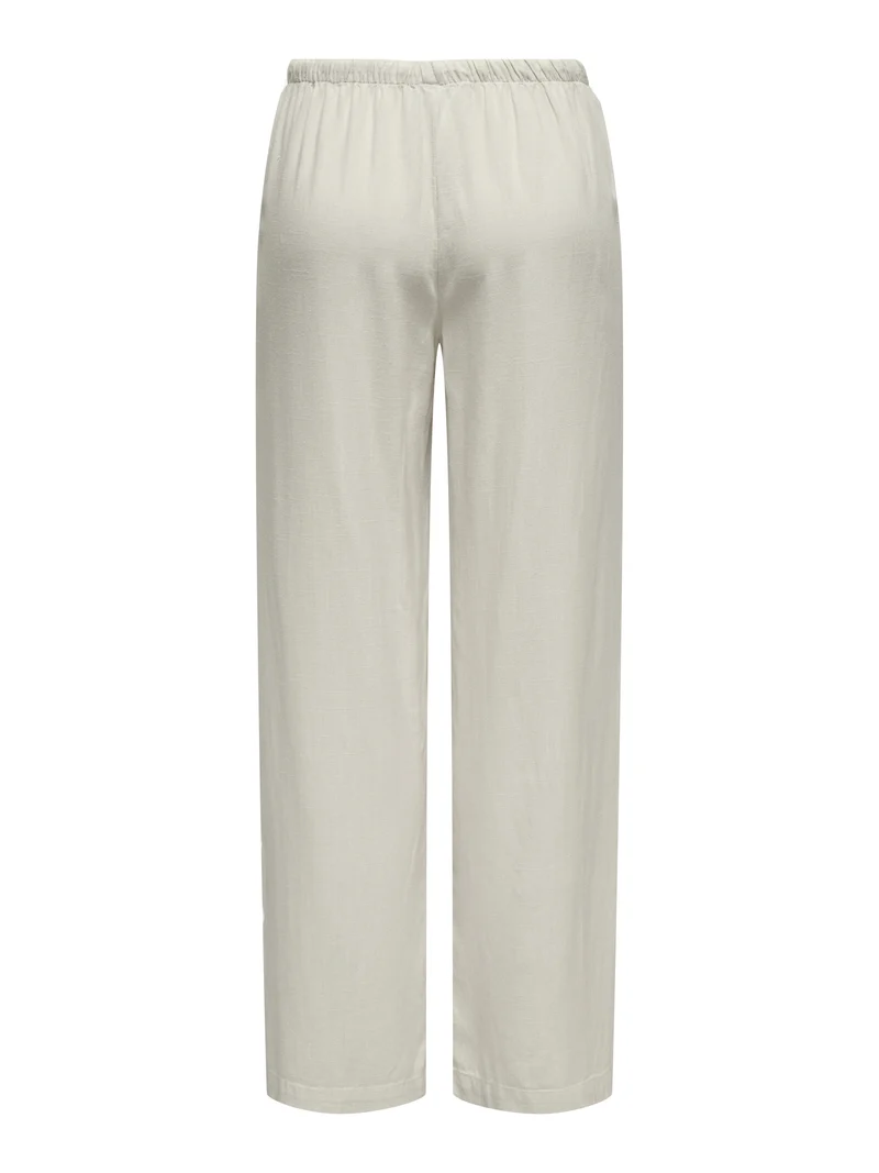 JDYCAYA LINEN MW PANT WVN NOOS, Moonbeam