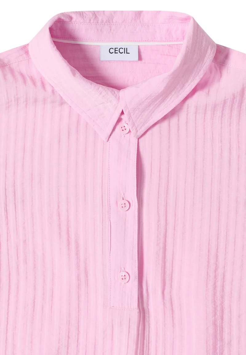 TOS Solid Collar Blouse, light blush rose
