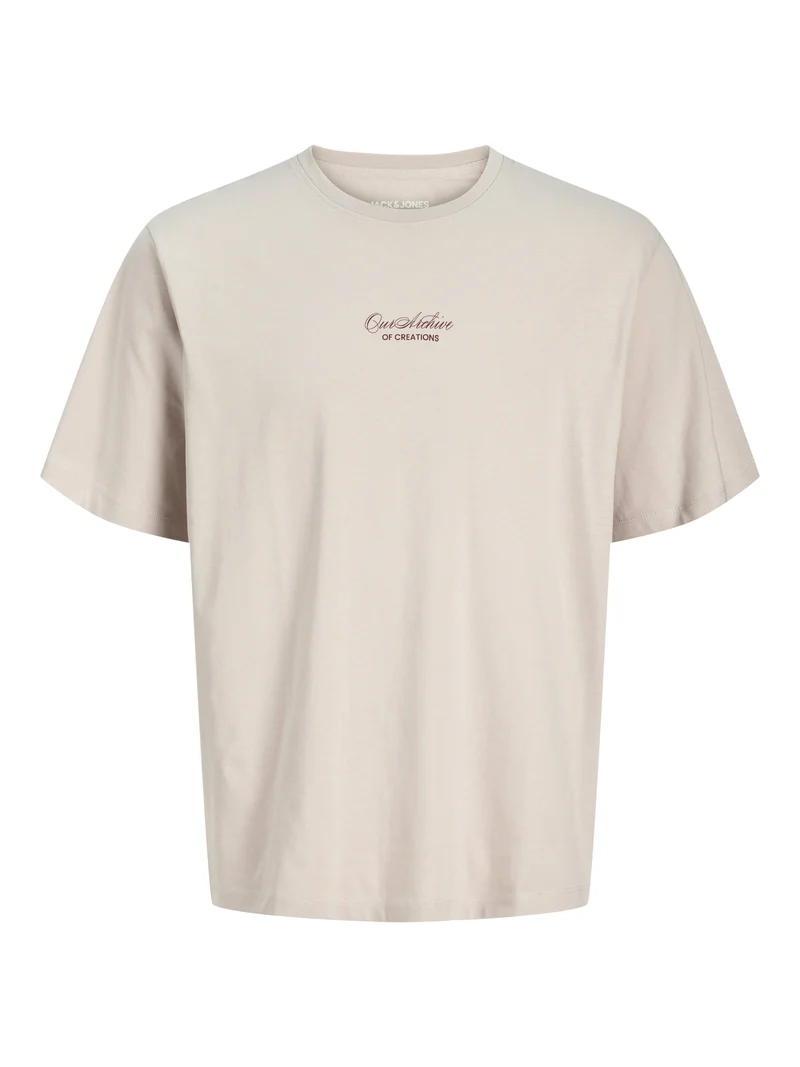 JJART PRINT TEE SS CREW NECK, Moonbeam