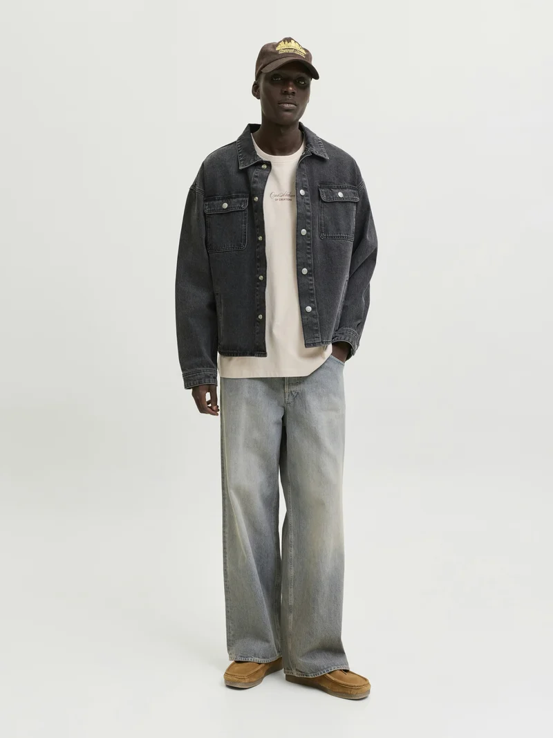 JJART PRINT TEE SS CREW NECK, Moonbeam