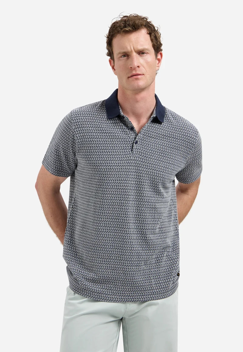 Polo Short Sleeve Jacquard, Night
