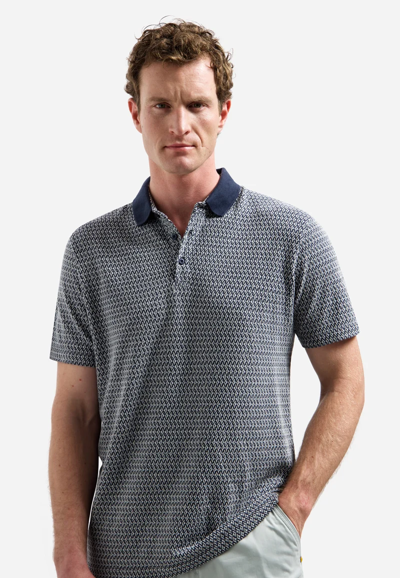 Polo Short Sleeve Jacquard, Night