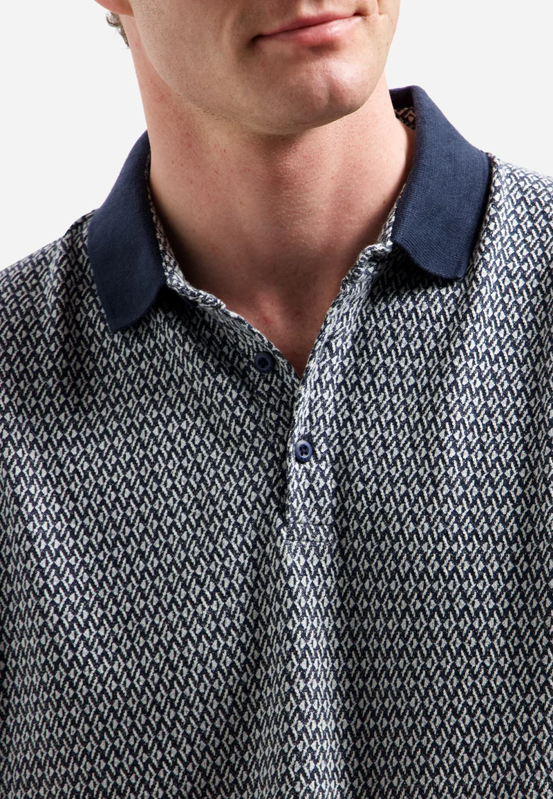 Polo Short Sleeve Jacquard, Night