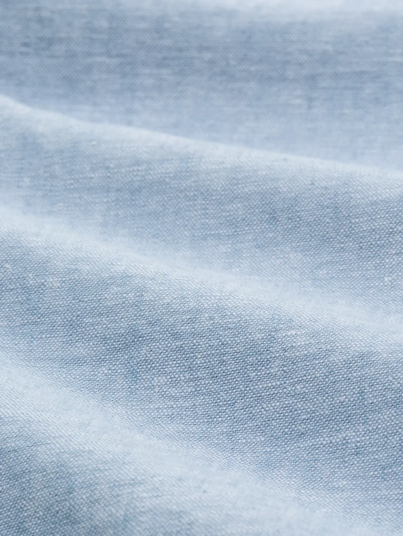 regular cotton linen chino sho, bleeched blue chambray