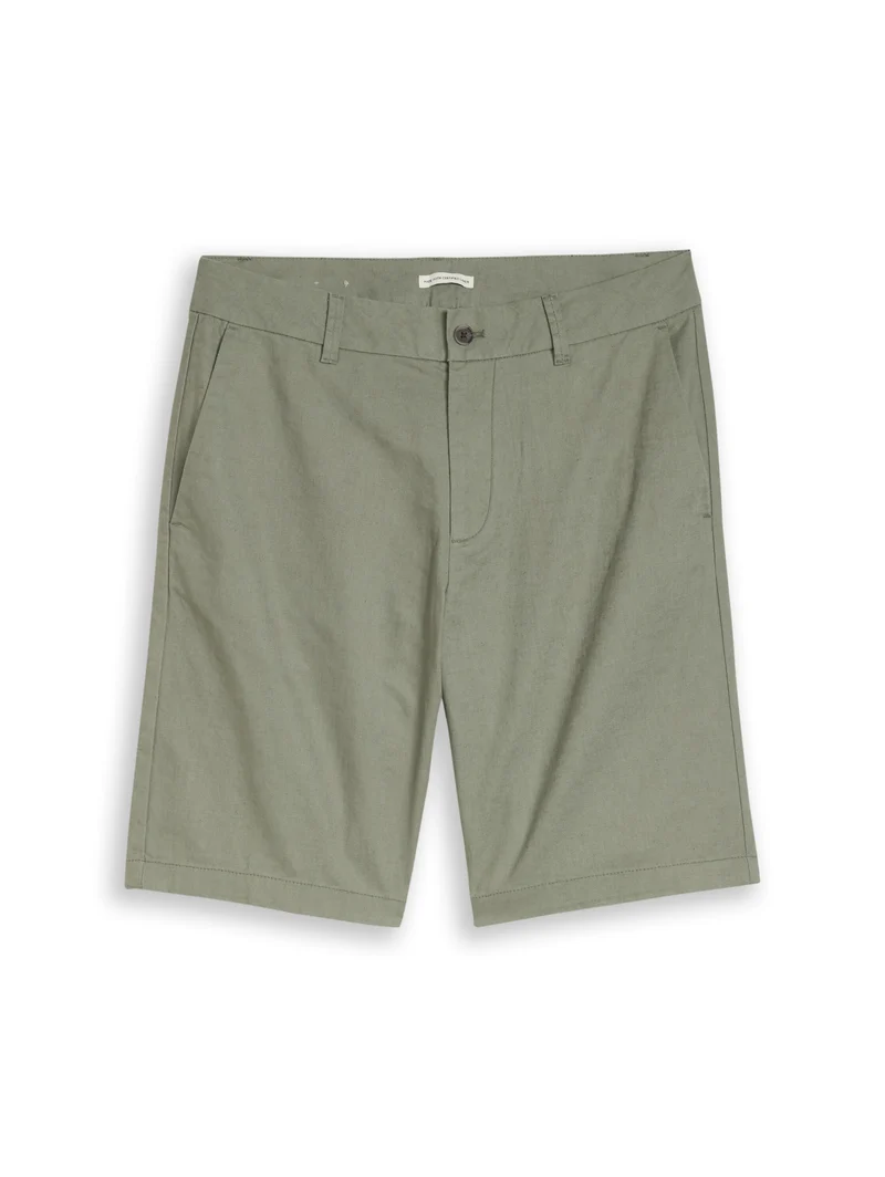 relaxed linen chino shorts, Sea Spray