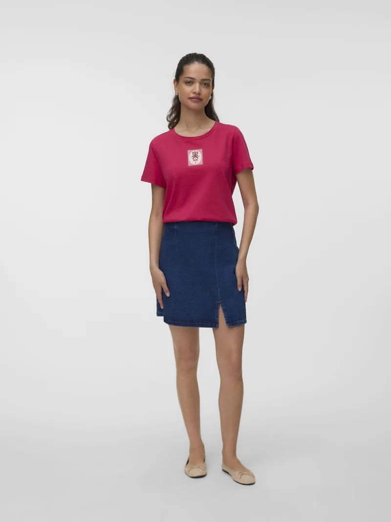 VMJOFIA SS O-NECK T-SHIRT JRS BTQ, Jazzy/PATCH 3