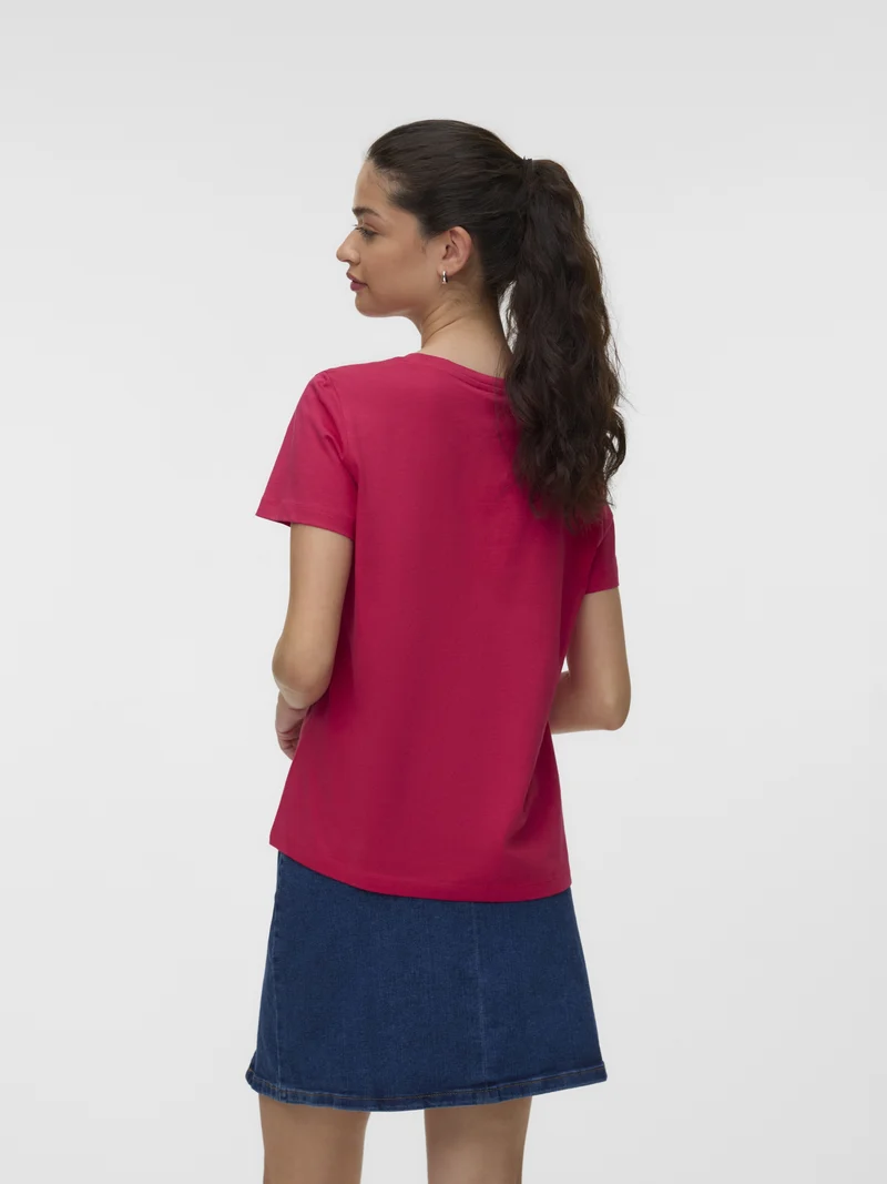 VMJOFIA SS O-NECK T-SHIRT JRS BTQ, Jazzy/PATCH 3