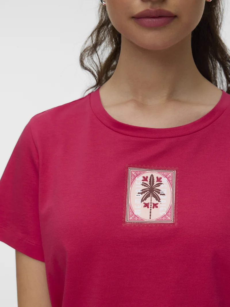 VMJOFIA SS O-NECK T-SHIRT JRS BTQ, Jazzy/PATCH 3