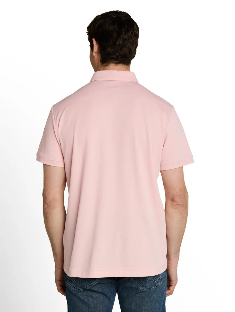 decorated polo, twinkle pink two tone