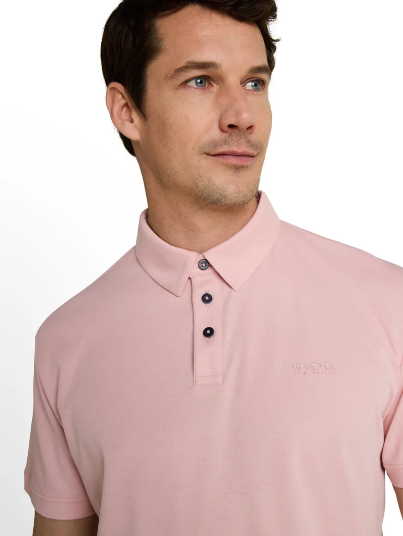 decorated polo, twinkle pink two tone