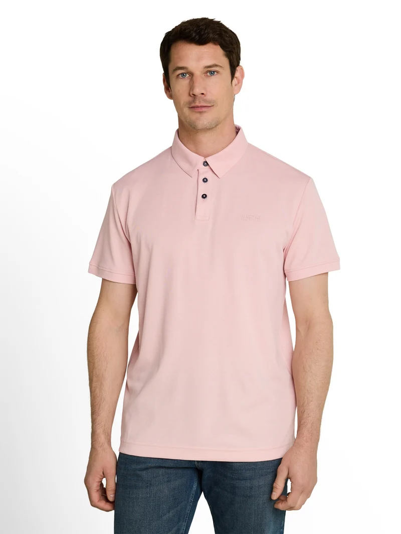 decorated polo, twinkle pink two tone