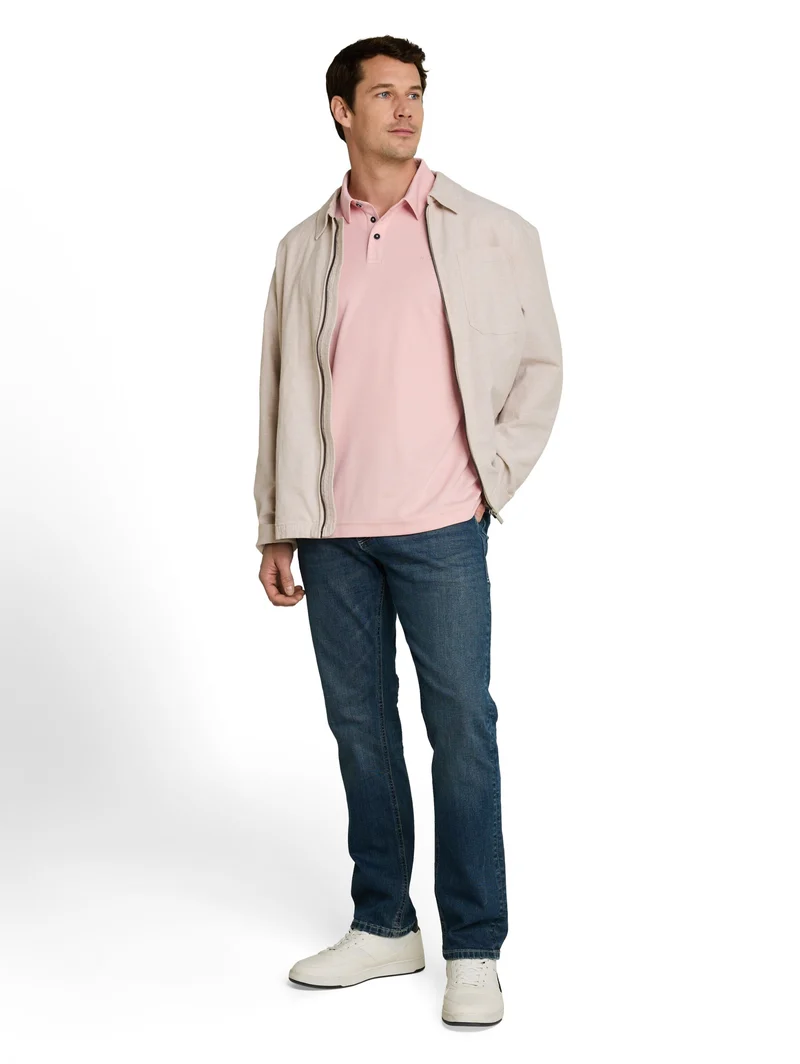 decorated polo, twinkle pink two tone