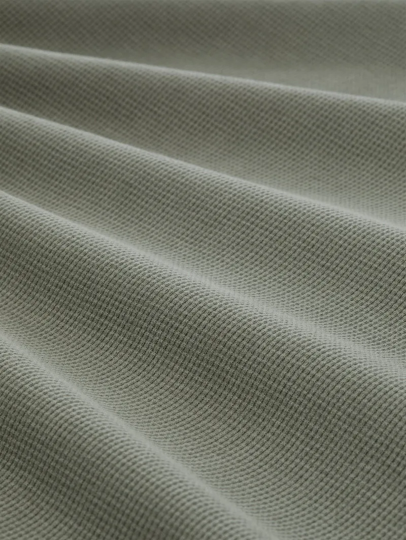 structured garment dye henley, Greyish Shadow Olive