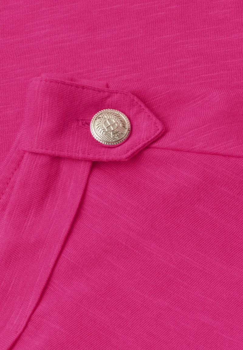 LTD QR basic shirt w.deco butt, magenta dream