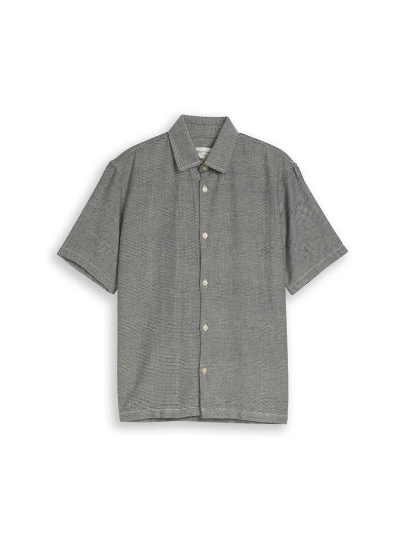 relaxed heavy structured shirt, black structure