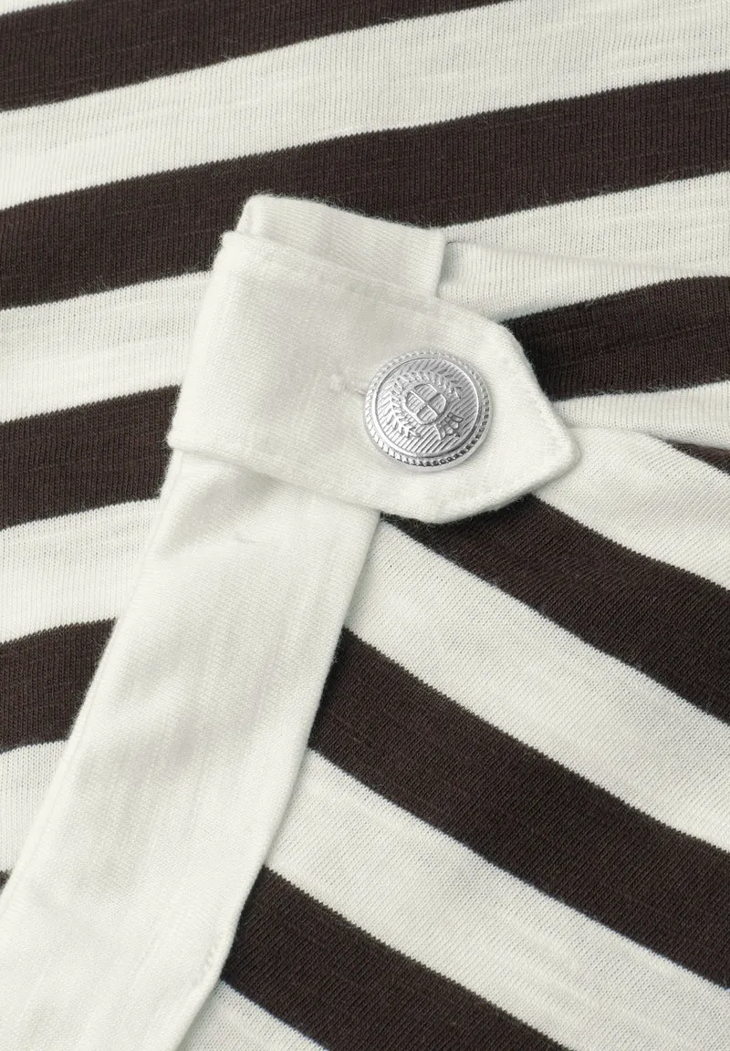LTD QR yds basic shirt w.deco, espresso brown