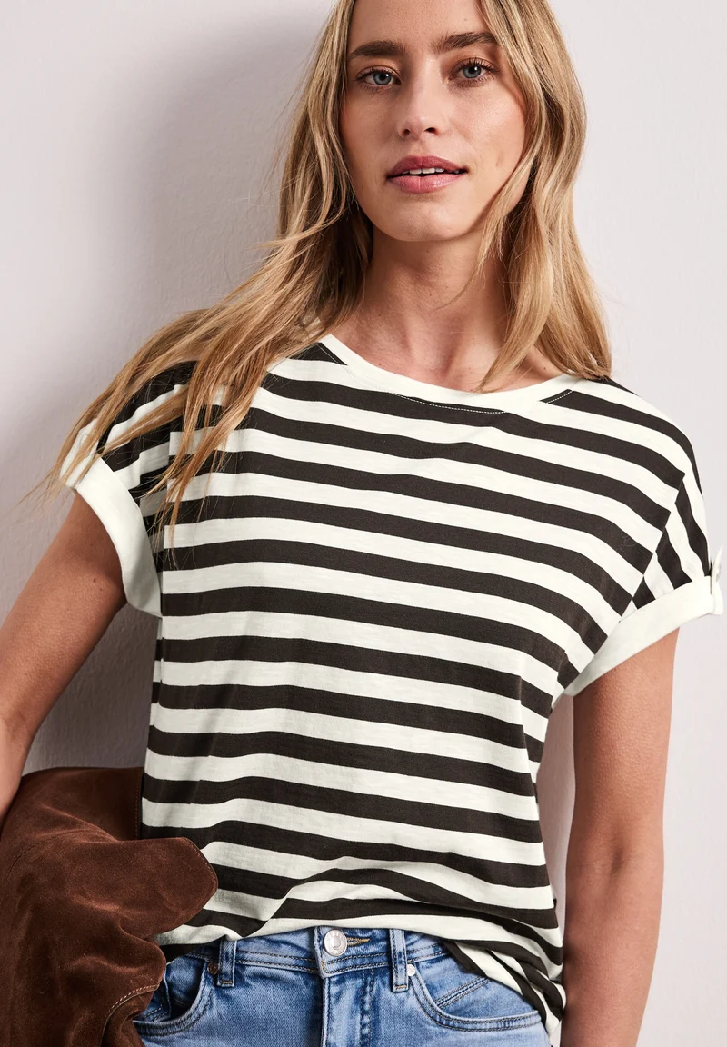 LTD QR yds basic shirt w.deco, espresso brown