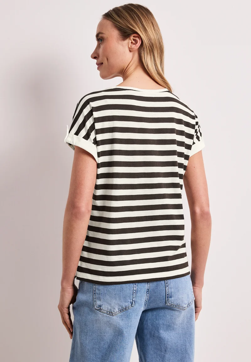 LTD QR yds basic shirt w.deco, espresso brown