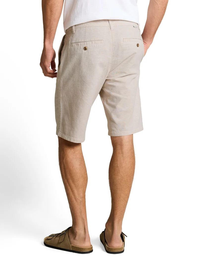 regular cotton linen chino sho, cashew beige chambray