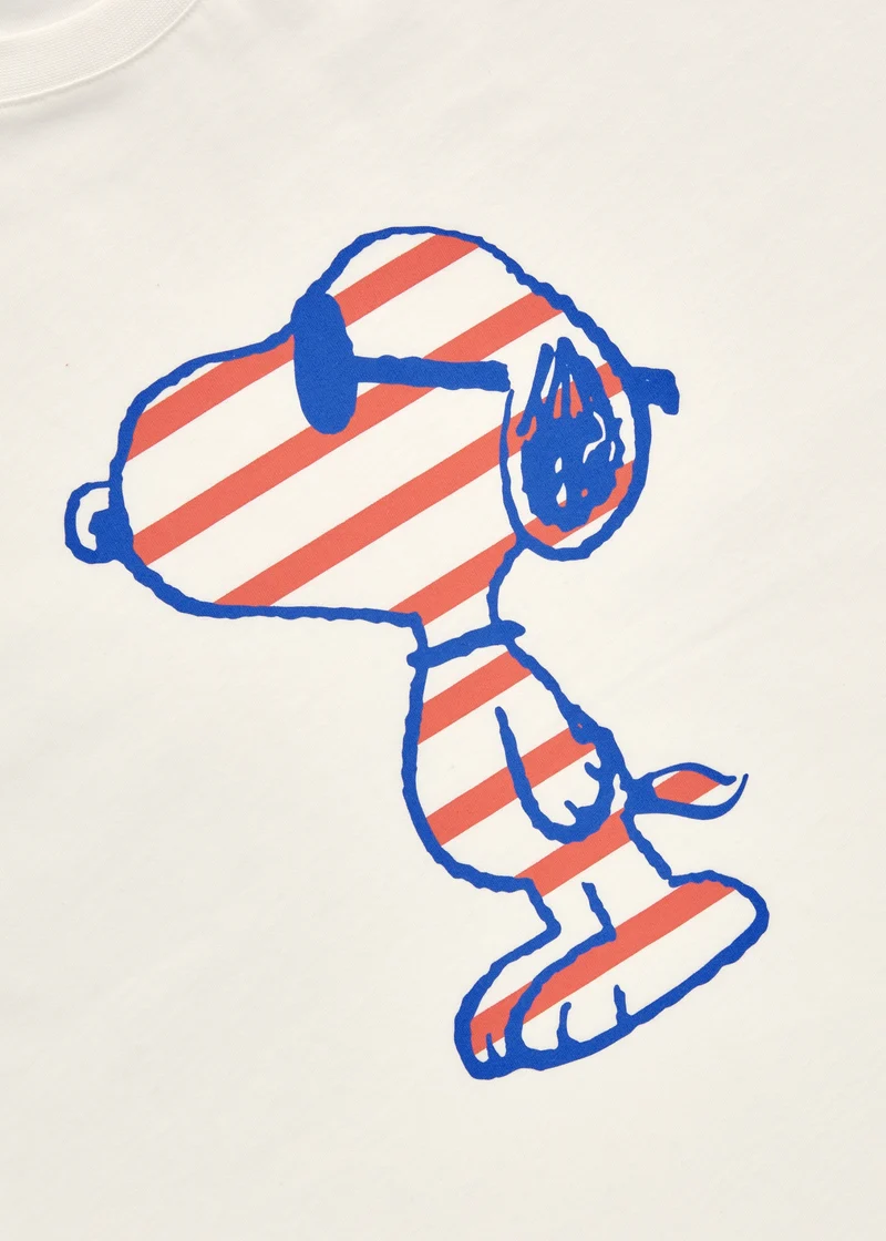 T-SHIRT COTTON UNI SNOOPY PRINT weiß-S, weiß