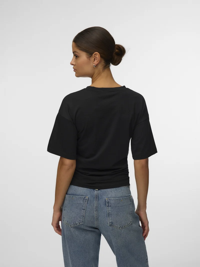VMMIA SS ROUCHING TEE JRS, Black