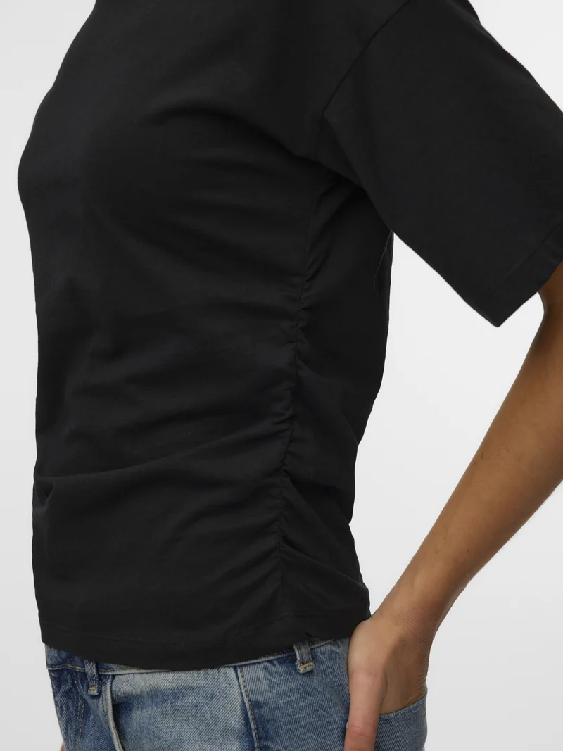 VMMIA SS ROUCHING TEE JRS, Black