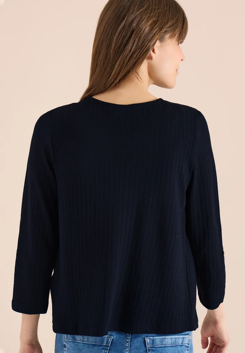 Open Knit Jacket, universal blue