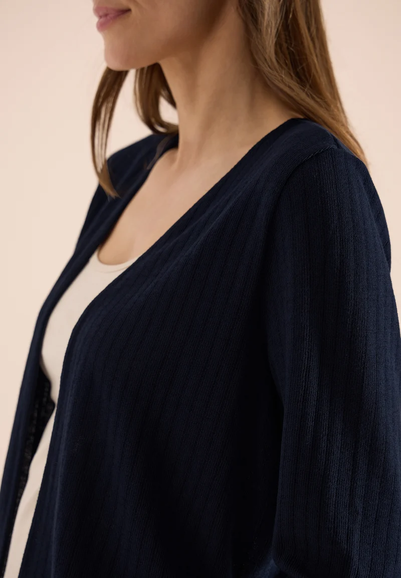 Open Knit Jacket, universal blue