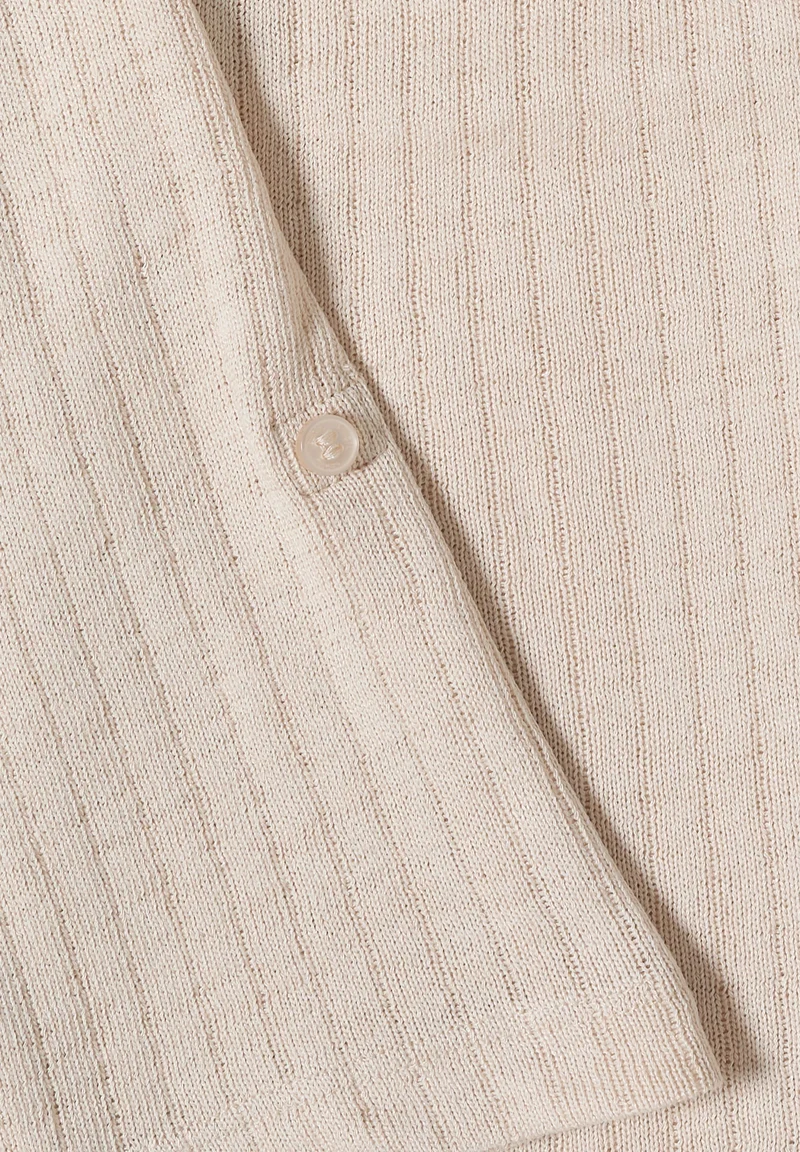 Open Knit Jacket, pearl beige